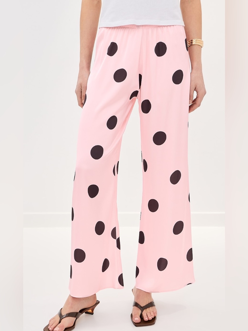 LE BOP Shopbop Ellie Pants Pink Brown Dot Size XS